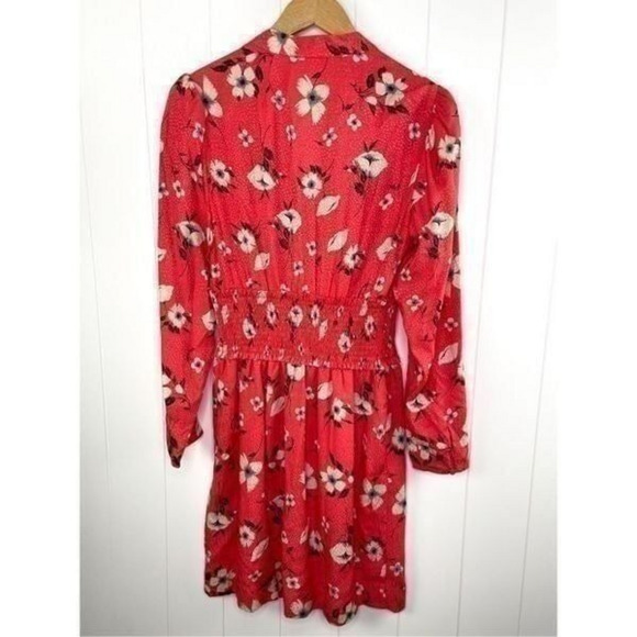 Rebecca‎ Taylor Silk Blend Daniella Mini Dress in Punch 8 - Picture 6 of 9